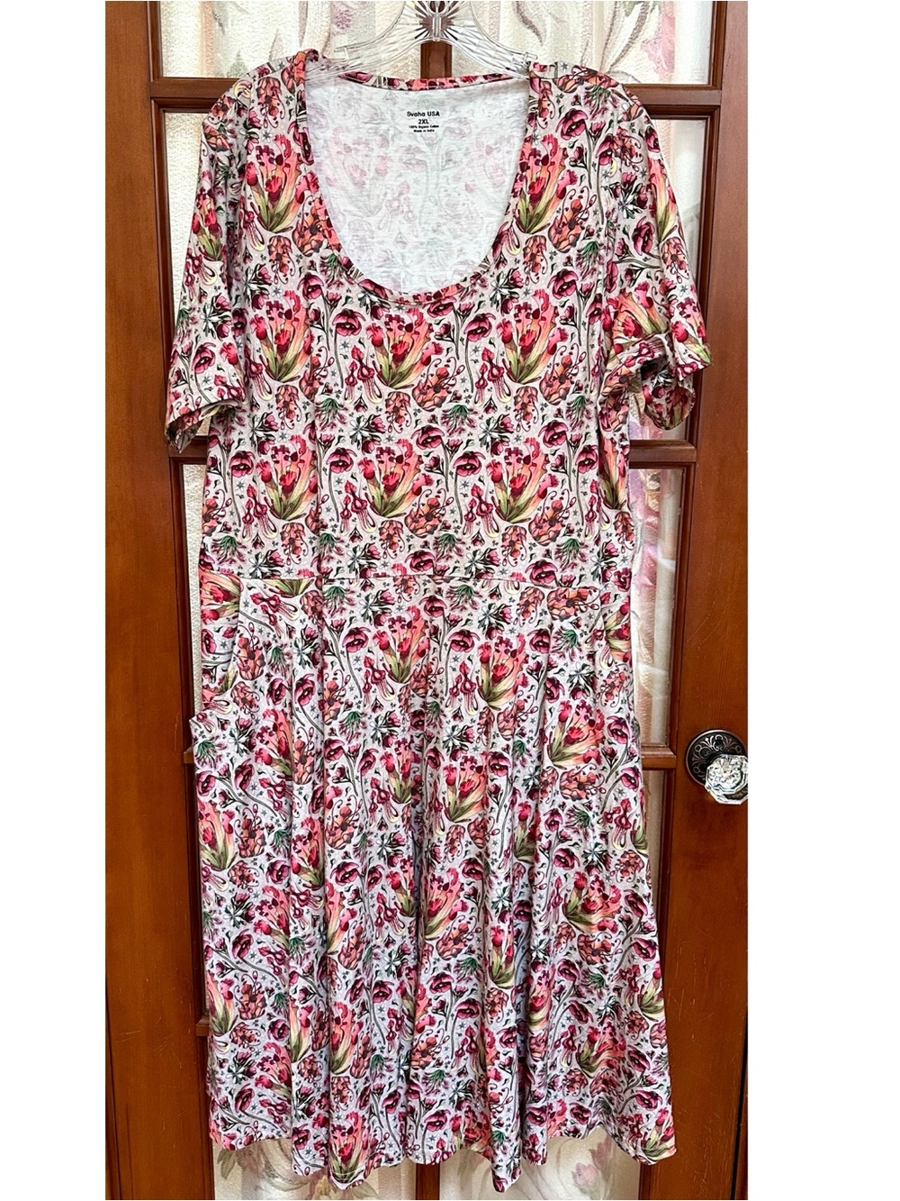 Botanical print Twirl Midi Dress